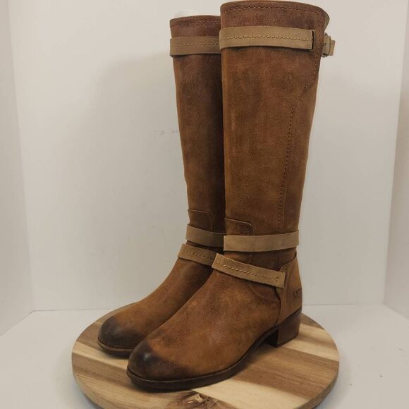 UGG Australia Darcie Distressed Women's Riding Boot Size 9 Brown - Picture 7 of 12